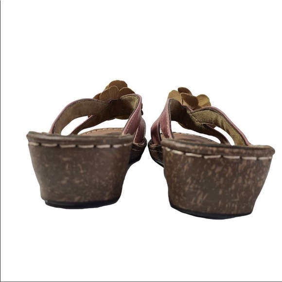 STEPWEL Dusty Rose Cork Heeled Sandals Size 39 - Picture 2 of 4